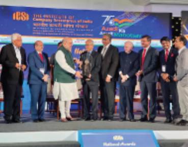 Tata Consulting Engineers (TCE) conferred the Best Governed Company in Unlisted Segment (Emerging Category) Award at the 21st ICSI National Awards for Excellence in Corporate Governance