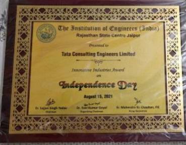 Innovative Industries Award by The Institution of Engineers (India) for the Oxygen Effort during COVID19 National Crisis
