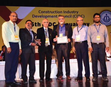 TCE was awarded the Medal and Scroll of Commendation for Best Construction Health, Safety & Environment at the Campus Development Project Phase II, IFT Hyderabad at the 13th CIDC Vishwakarma Awards 2022