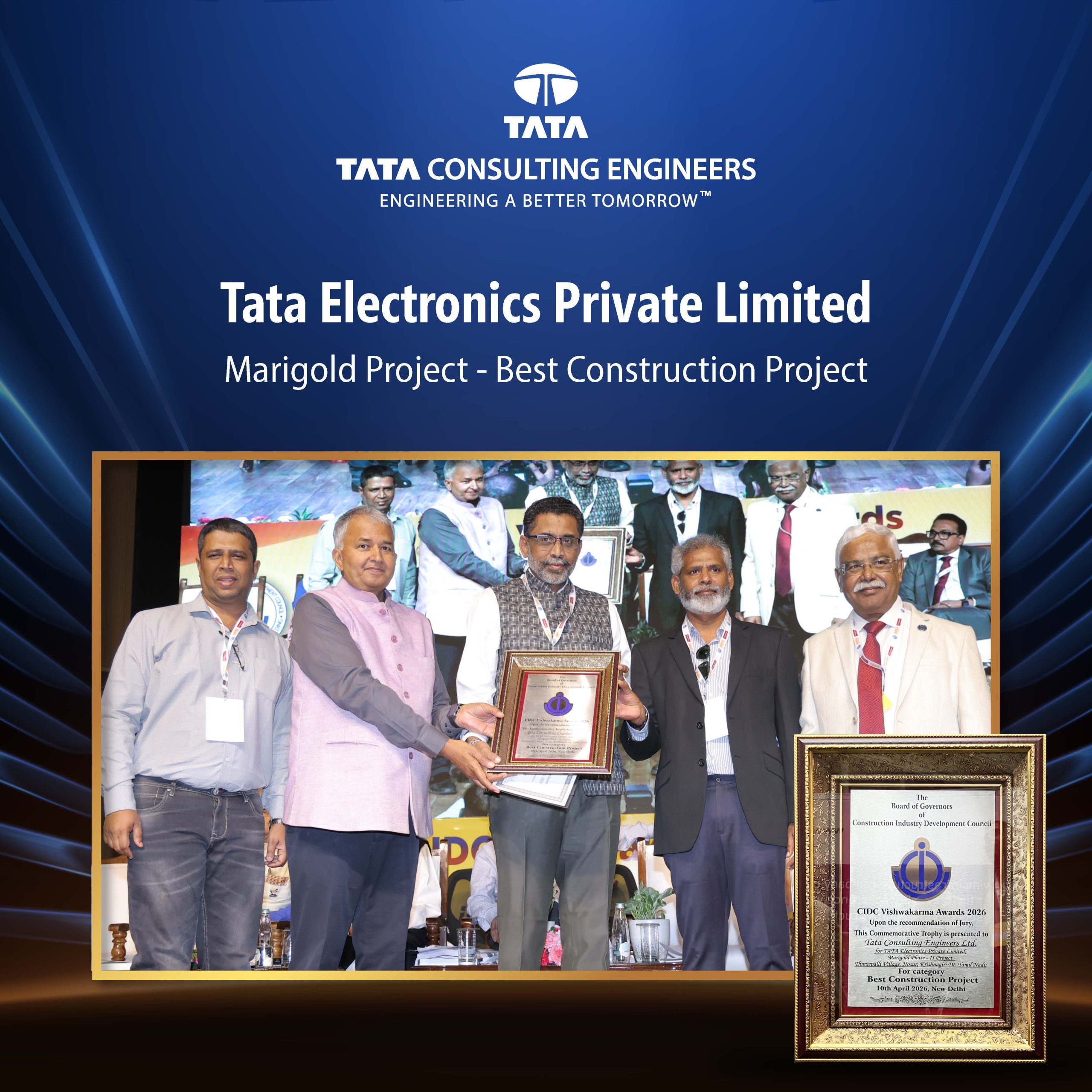 TEPL (Tata Electronics Private Limited), Marigold Project – Best Construction Project