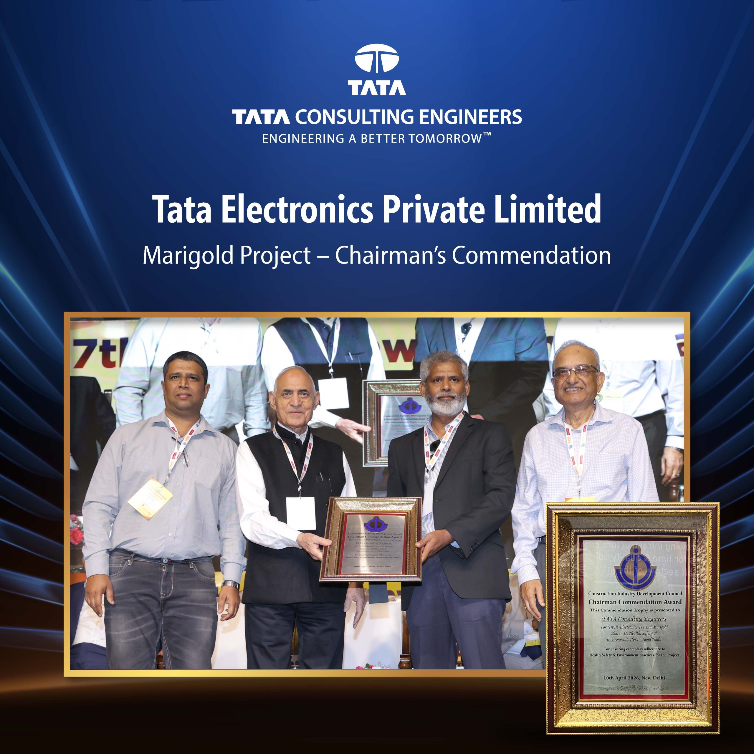 TEPL (Tata Electronics Private Limited), Marigold Project – Chairman’s Commendation